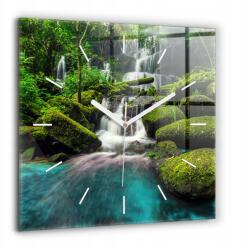  Üveg Falióra Nappaliba Vízesés Mintával Thaiföld XXL 60x60 cm (010010500080100271067)