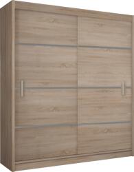  Dulap cu uşi glisante, stejar sonoma/gri, merina 203 (UE-0000147810) Garderoba