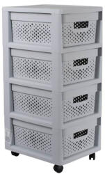 CURVER Raft cu sertare 4x11L INFINITY DOTS - gri (231558) - efistore - 205,99 RON Raft
