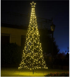 Somogyi Elektronic LKD480TREE LED-es fénypiramis, 3, 2 m, 480db melegfehér LED, 8 program, időzítő, IP44, adapteres tápellátás, kül- és beltéri kivitel