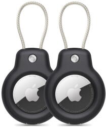 Tech-Protect Husa Tech Protect Rough Vein 2 Pack Apple AirTag Black (5906302360727) Geanta voiaj