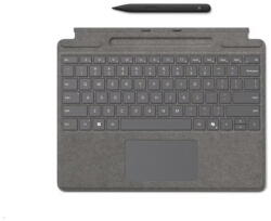 Microsoft Tastatura pentru tableta Microsoft Surface Pro 8, 9, 10, 11 + Slim Pen CM, Slim Pen, CoPilot Button, US Int, Platinum (8X8-00185)