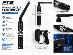  FTS Wireless DMX512 2.4 GHz vezeték nélküli DMX adó