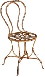Biscottini kovácsoltvas kerti szék, antik krém felület, L50, 5xSZ45, 5xM91, 5 cm