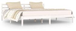 vidaXL ágykeret matrac nélkül tömör fenyőfa - fehér - 200x200 cm