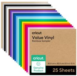 Cricut Öntapadós Permanent Vinyl Fólia Csomag - 25 lap, 30, 5 x 30, 5 cm - Cricut vágógépekhez, dekorációhoz és matricákhoz
