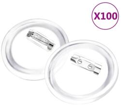vidaXL akril kitűző szett tűvel - 58 mm, 100 db