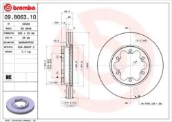 BREMBO Féktárcsa szellőző Ø285mm 09. B063.10