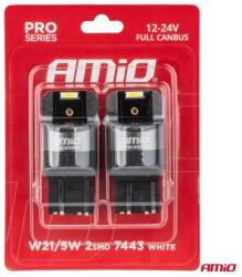 AMiO LED izzók FULL CANBUS PRO W21/5W 2x1860 SMD White 12V 24V