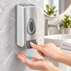 Alista Home Dozator Sapun Lichid Alista Home® 350 ml, Pompa Manuala, Montaj pe Perete, Argintiu (GLB_51119B)