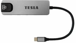 Tesla MP80 többfunkciós USB elosztó, 5 az 1-ben, 4K HDMI, gigabites LAN, alumínium (951003)