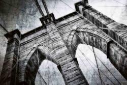 DIMEX ART Nem szőtt fotótapéta fekete-fehér brooklyn híd 375 x 250 cm (MS-5-3001)