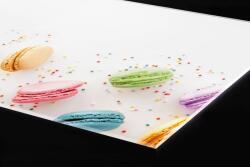 DIMEX ART Plexi a konyhapult mögött macaroons - 60 x 60 cm (PGT-06060-231)