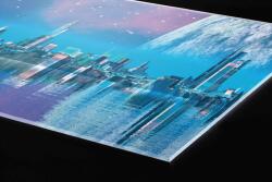 DIMEX ART Plexi a konyhapult mögött a jövő városa - 100 x 60 cm (PGT-10060-036)