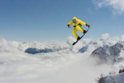 DIMEX ART Nem szőtt fotótapéta ugró snowboardosok 375 x 250 cm (MS-5-1574)