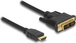 Delock Kabel DVI 18+1 St > HDMI-A St 1.0m schwarz (85582)