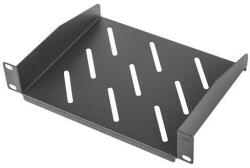 Lanberg shelf for 10" cabinets (1U, 254x180mm, grey) (AK-1012-B)