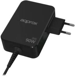 Approx Telefontöltő - USB Type-C, 90W gyorstöltő + 1.8m kábel, Fekete - APPA90GAN (APPA90GAN)