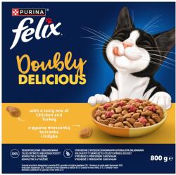 FELIX Doubly Delicious száraz macskatáp - csirke, pulyka, cékla 800 g