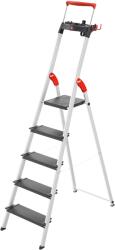 Hailo Scara aluminiu Hailo L100 TopLine, Scara de siguranta pentru uz casnic, 5 trepte (8050507)