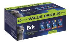 Brit Premium by Nature Cat Adult Value Pack alutasakos nedves eledel 40×100 g