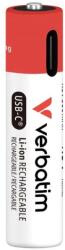 Verbatim Lithium mikro ceruza akku (AAA) USB-C 500mAh 4db 30250 (30250)