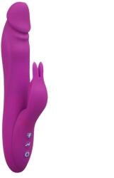 FemmeFunn Vibrator Booster Rabbit FemmeFunn, 7 Moduri Vibratii, 3 Moduri Rotatii, Silicon Premium, USB, Mov, 21.6 cm Vibrator