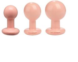 Doc Johnson Set 3 Dopuri Anale Round Buttplug, PVC, Natural
