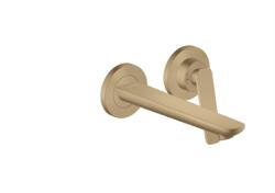 Hansgrohe Axor Citterio C egykaros falsík alatti mosdócsaptelep, 195 mm-es kifolyóval- textúrált kezelőkarral szálcsiszolt bronz (HG-49111140)