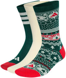 adidas Șosete Christmas Graphic Crew Sock 3Pair Pack Collegiate Green/Ivory M