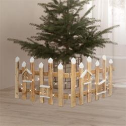 EDDC Karácsonyi dekor kerítés LED-es barna 98x39 cm, beltéri fa dekoráció