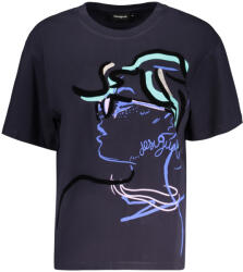 DESIGUAL Női rövid ujjú póló, kék (26WWTK35_BL5011_XL)