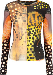 DESIGUAL Női Hosszú Ujjú Narancssárga Póló (26wwtk28_ar9019_xl)