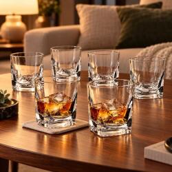Altom Design Altom Stephanie Optic whiskys pohár készlet - 6 darabos - 280 ml (IMO-ALT-0103007553-323540)