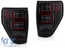  LED tuning hátsó lámpa szett Ford F150 2008-2014, dinamikus irányjelzővel, fekete alap, bal és jobb (ABFOTX6010210)