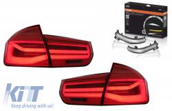KITT Specials LED hátsó lámpa és visszapillantó tükör irányjelző BMW 3 F30 (2011-2019) dinamikus irányjelzővel (COTLBMF30RCWT)