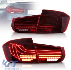  Tailights Set suitable for Bmw 3 F30 11-18 Sedan CSL M3 F80 / Laser Look Red/Crystal Vland (CGRTLB6040547)