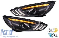  LED tuning hátsó lámpa szett Ford Focus III hatchback 2015-től piros/fehér, bal és jobb (ABFOTX6010207)