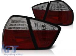  LED tuning hátsó lámpa szett BMW 3-as E90 03.2005-08.2008 piros/füst, bal és jobb (ABBMTX6010132)