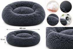 KUNERT Kényelmes kutya- és macskafekhely bolyhos csúszásgátló Szürke 60cm (IMP30458)