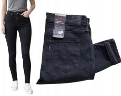 Levi's 720 High Rise Skinny női farmernadrág, W24 L28 (24x28), Xxs méret, fekete