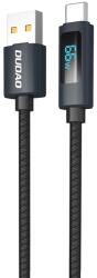 Dudao Cablu pentru incarcare si transfer de date Dudao L7T, USB/USB-C, LED, 66W, 1m, Negru (6976625334407)