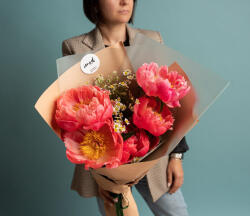 ImodFlowers Buchet cu Bujori Coral Charm