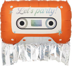 PartyDeco Balon folie - Casetă retro „Let's Party 91 x 58 cm
