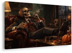Dovido Tablou schelet cu trabuc și whisky - 120x80