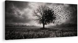 Dovido Tablou arborele vieții în peisaj întunecat - 120x60