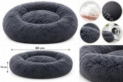 KUNERT Kényelmes kutya- és macskafekhely bolyhos csúszásgátló Szürke 80cm (IMP30472)