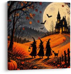 Dovido Tablou drum de Halloween spre casa întunecată - 70x70