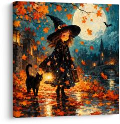 Dovido Tablou pisică neagră sub luna plină - 20x20