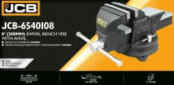 JCB Öntöttvas forgatható satu üllővel 8" 200mm (s. g. Öntöttvas) (66217)